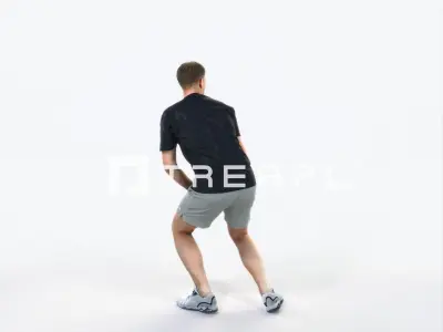 Mistery 08E Football Changing Direction Sports Man Low-poly 3D model