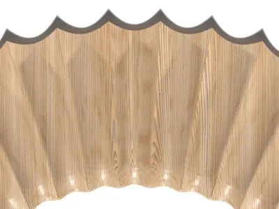 Frame-035 circular wooden frame 3D model