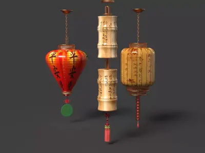 Chinese  red lantern  3D model