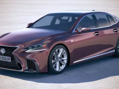 Lexus LS500 F-Sport 2018 3D model