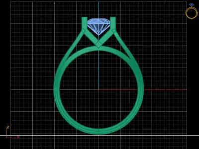 Women Ring 3DM Womens Ring 3d models 3D print model 3D print model 55
