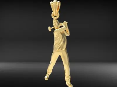 Golf Player Pendant  3D print model