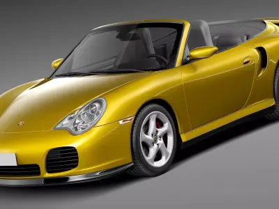 Porsche 911 Turbo Cabrio 996 2002 3D model