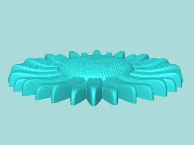 Sunflower 11 - Silicone Mold Maker - Template 3D print model