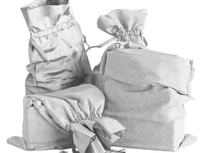 Sack with strings IKEA VINTERFINT 3D model