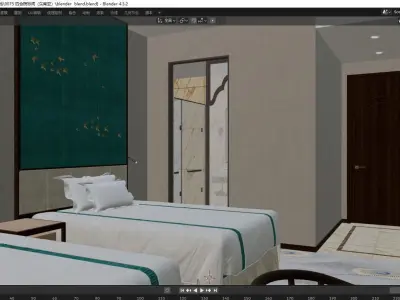 Hotel room 3D model