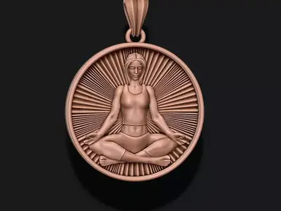 Yoga pendant 3D print model