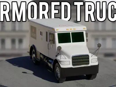Armored Truck Low-poly 3D model
