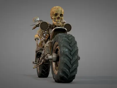 Dirty Skull Bike 3D model
