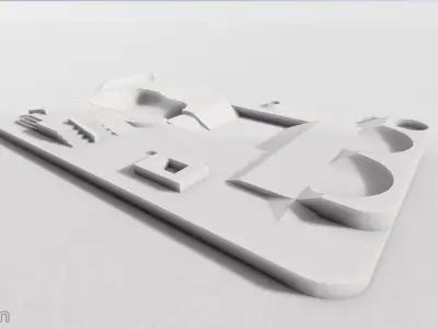 Skatepark Low-poly 3D model