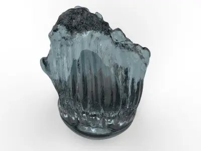Waves 2 glass sculpture 3D print model