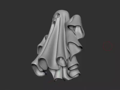 Cute Halloween Ghost - 3D Printable Halloween Decoration 3D print model
