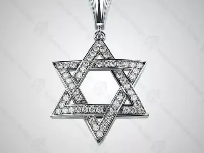 David star pendant  3D print model
