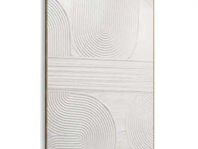 Plaster Two Photo Frame 458 Low-poly 3D model