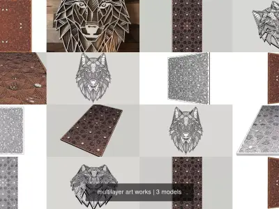 multilayer art works 3D Model Collection