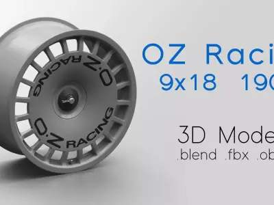 OZ Racing Magnesium Rim DTM 190E 3D Model 3D model 3D model