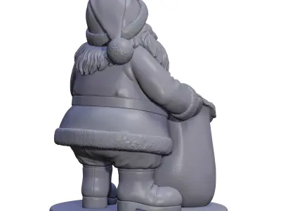 Santa Claus with a Gift Sack 3D print model