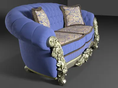 Couch barouqe 3D model