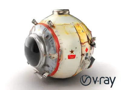 Vostok-1 Spacecraft Descent Module model pack Low-poly 3D model