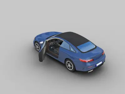 Mercedes-Benz E-Class Coupe 2018 Low-poly 3D model