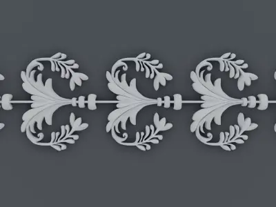 ornament baroque V3 3D model