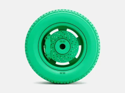 15x7 Pacer Supreme Wheel BFGoodrich Radial Tire 3D print model