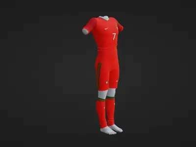 Portugal Sportwear Low-poly 3D model