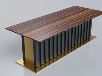 Luxury dining table Low-poly 3D model