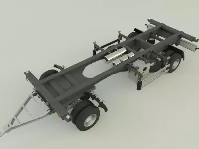container trailer 580 3D model