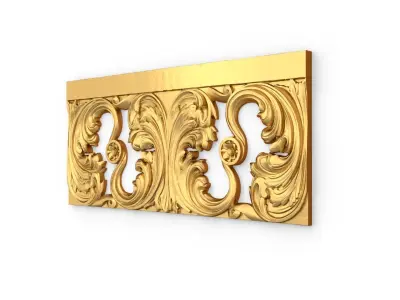Classic carved decor ornament 348  3D model
