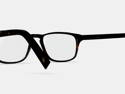 Bensen Eyeglasses in Whiskey Tortoise 3D model
