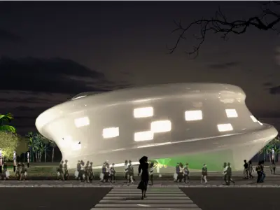 Captivating Mobius Strip Exterior Scene 3D Model 3D model