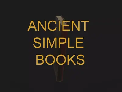 Ancient Simple Books Low-poly 3D model