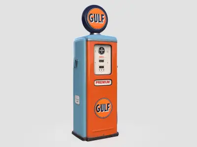 Vintage GULF Gas Pump 1948  3D model