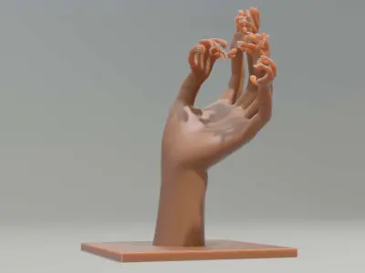 Nested hands 3D print model