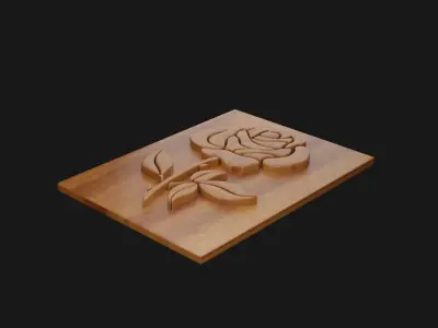 Rose Flower 3D Model 3D print model
