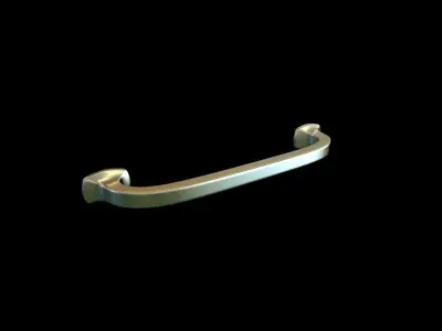 Handle 4 pull - brass 3D model