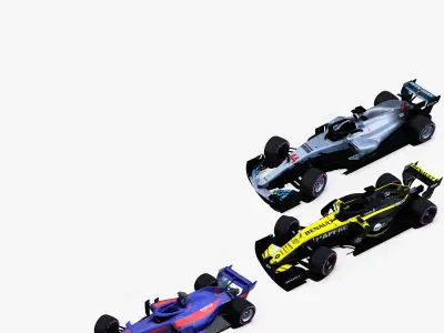 Formula 1 2018 cars Pack 3 3D model