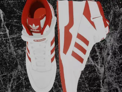 ADIDAS FORUM MID - RED 3D SHOES Low-poly 3D model