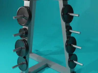 Gym Equipment Low-poly 3D model buy