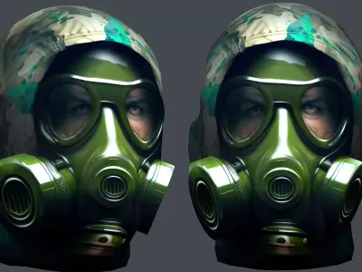 Helmet 3d model military combat Military Low-poly Low-poly 3D model 81