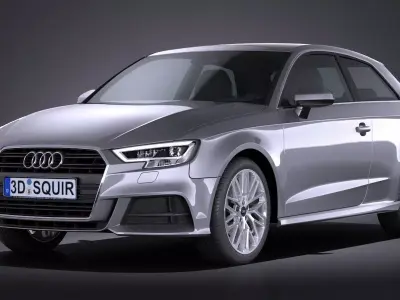 Audi A3 2017 3-door 3D model
