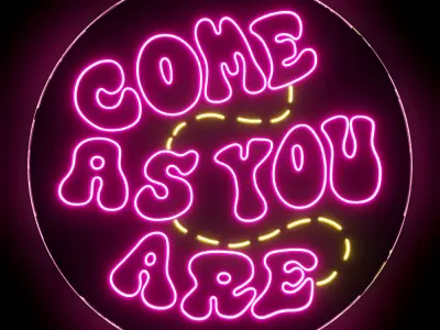 Come As You Are Neon Sign 3D model purchase