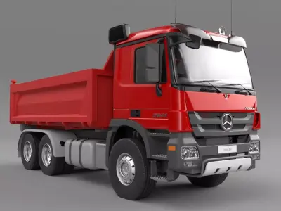 Mercedes-benzactros2641 dump truck 3D model
