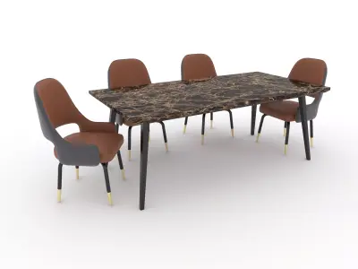 Dining Set 8 3D model