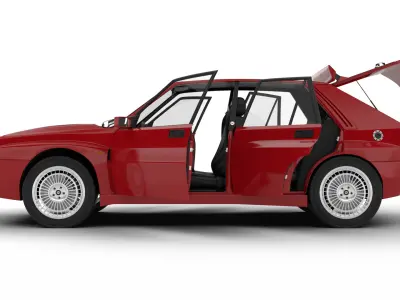 Lancia Delta HF Integrale Evoluzione 1 1987 HQ 3d model 3D model