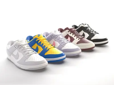 Nike Dunk Low Variety Pack Low-poly 3D model