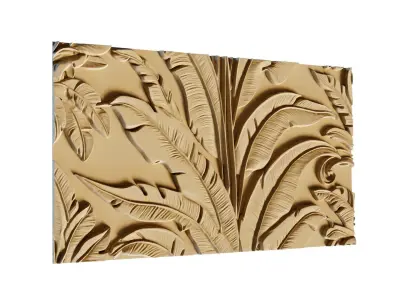 mural decor set wall panel 11 3D model