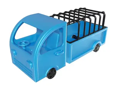 Classic Cartoon Truck Low-poly 3D model