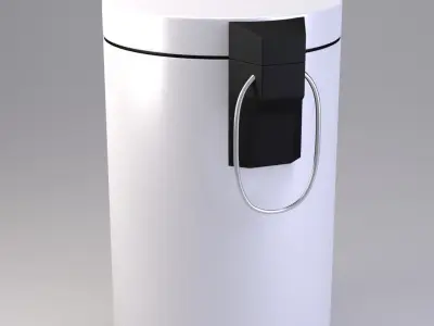 White Pedal Bin 3D model